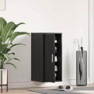 Шкаф за обувки, черен дъб, 32x35x70 см, инженерно дърво