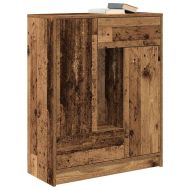 Бюфет с чекмеджета и вратички, старо дърво, 73x31x90 см