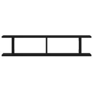 Стенни рафтове, 2 бр, черен дъб, 90x18x20 см, инженерно дърво