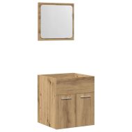 Комплект мебели за баня от 2 части Дъб артизан инженерно дърво