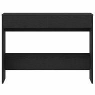 Бюро, черно и дъб, 101x50x76,5 см, инженерно дърво