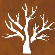 Стойка за дърва за огрев 40x40x40 см Патинираща стомана