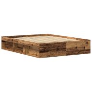 Рамка за легло без матрак старо дърво 150x200см инженерно дърво