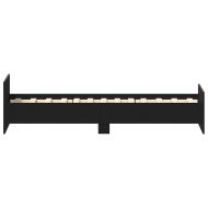 Рамка за легло без матрак Черен дъб 75x190 см инженерно дърво