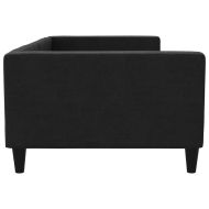 Кушетка, черна, 100x200 см, плат