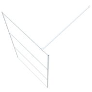 Параван за баня, бял, 100x195 см, прозрачно ESG стъкло