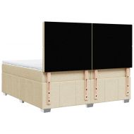 Боксспринг легло с матрак, кремаво, 200x200 см, плат