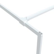 Параван за баня, бял, 115x195 см, прозрачно ESG стъкло