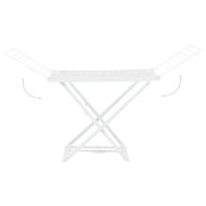 Сгъваем сушилник за дрехи, бял, пластмаса