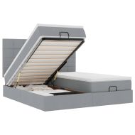 Османска легло с матраци, светлосиво, 200x200 см, плат