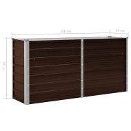 Градинска висока леха кафява 160x40x77 см поцинкована стомана