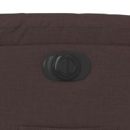 Електрически реклайнер стол, тъмнокафяв, текстил