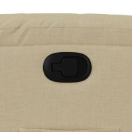 Изправящ реклайнер стол, кремав, текстил