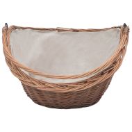 286988 Firewood Basket with Handle 60x44x55 cm Natural Willow