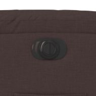 Електрически изправящ реклайнер стол, тъмнокафяв, текстил