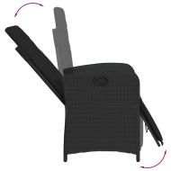 Градински трапезен комплект възглавници 9 части черен полиратан