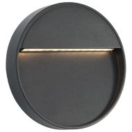 Фасадни LED аплици, 2 бр, 3 W, черни, кръгли