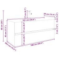 шкаф за мивка с вграден басейн и смесител Старо дърво