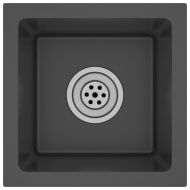 Ръчно изработена кухненска мивка, черна, неръждаема стомана