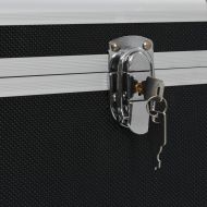 Куфари за съхранение, 3 бр, черни, алуминий