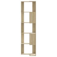 Ъглова етажерка 5 рафта сонома дъб 50x50x179 см инженерно дърво