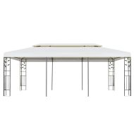 Шатра с двоен покрив, бяла, 6x3 м, стомана