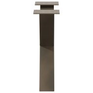 Крака за масичка за кафе, X-образни, 2 бр., естествена стомана, 50 x (42-43) см, стомана