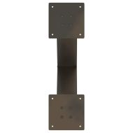 Крака за масичка за кафе, X-образни, 2 бр., естествена стомана, 50 x (42-43) см, стомана