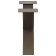 Крака за масичка за кафе, X-образни, 2 бр., естествена стомана, 50 x (30-31) см, стомана