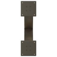 Крака за масичка за кафе, X-образни, 2 бр., естествена стомана, 50 x (30-31) см, стомана