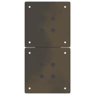 Крака за масичка за кафе, X-образни, 2 бр., естествена стомана, 38 x (42-43) см, стомана