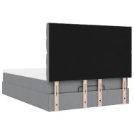 Османска легло с матрак, светлосиво, 140x200 см, плат