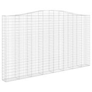 Дъговидна габионна кошница 400x30x220/240 см поцинковано желязо