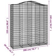 Габионни кошници арка 13 бр 200x50x220/240см поцинковано желязо