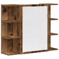 Комплект мебели за баня от 4 части старо дърво инженерно дърво