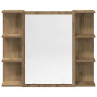 Комплект мебели за баня от 3 части Дъб артизан инженерно дърво