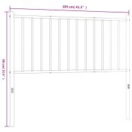 Метална резервна табла за легло, черна, 100 см