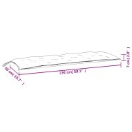 Възглавници за градински пейки 2 бр на листа 150x50x7 см плат