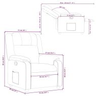 Реклайнер стол, светлосив, текстил