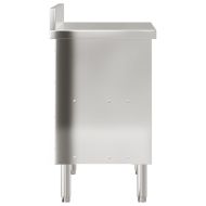 Кухненска работна маса с плъзгащи се врати, неръждаема стомана