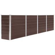 Повдигната леха, 320x40x77 см, поцинкована стомана, кафява