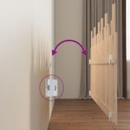 Стенна табла за спалня, 185x3x80 см, борово дърво масив