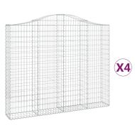 Габионни кошници арка 4 бр 200x30x160/180 см поцинковано желязо