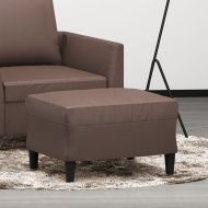 Табуретка, кафява, 60x50x41 см, изкуствена кожа