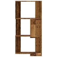 Ъглова етажерка 3 нива старо дърво 50x50x102 см инженерно дърво