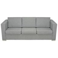 Комплект дивани, мека мебел, от три части, светло сиво