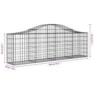 Габионни кошници арка 14 бр 200x30x60/80 см поцинковано желязо