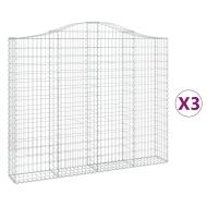 Габионни кошници арка 3 бр 200x30x160/180 см поцинковано желязо