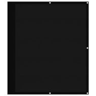 Балконски параван черен 120x700 см 100% полиестер оксфорд