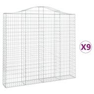 Габионни кошници арка 9 бр 200x30x180/200 см поцинковано желязо